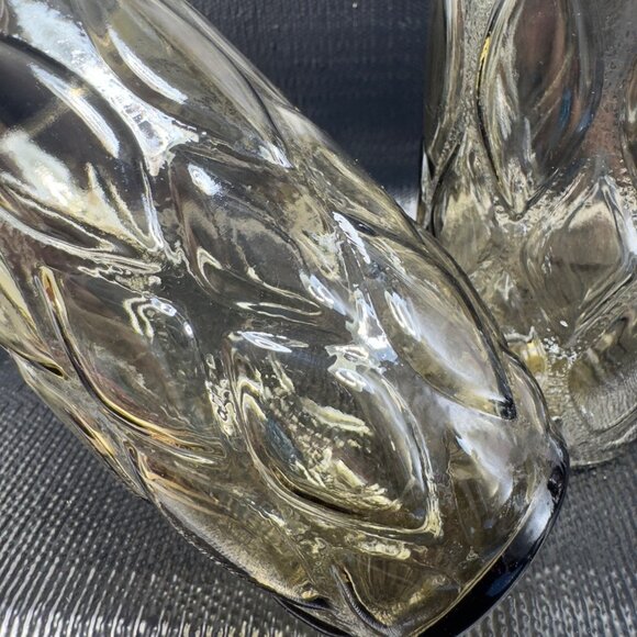 Anchor Hocking Madrid Diamond Quilt Pattern Glasses Tumblers Set 2 Smokey Brown - Picture 4 of 11